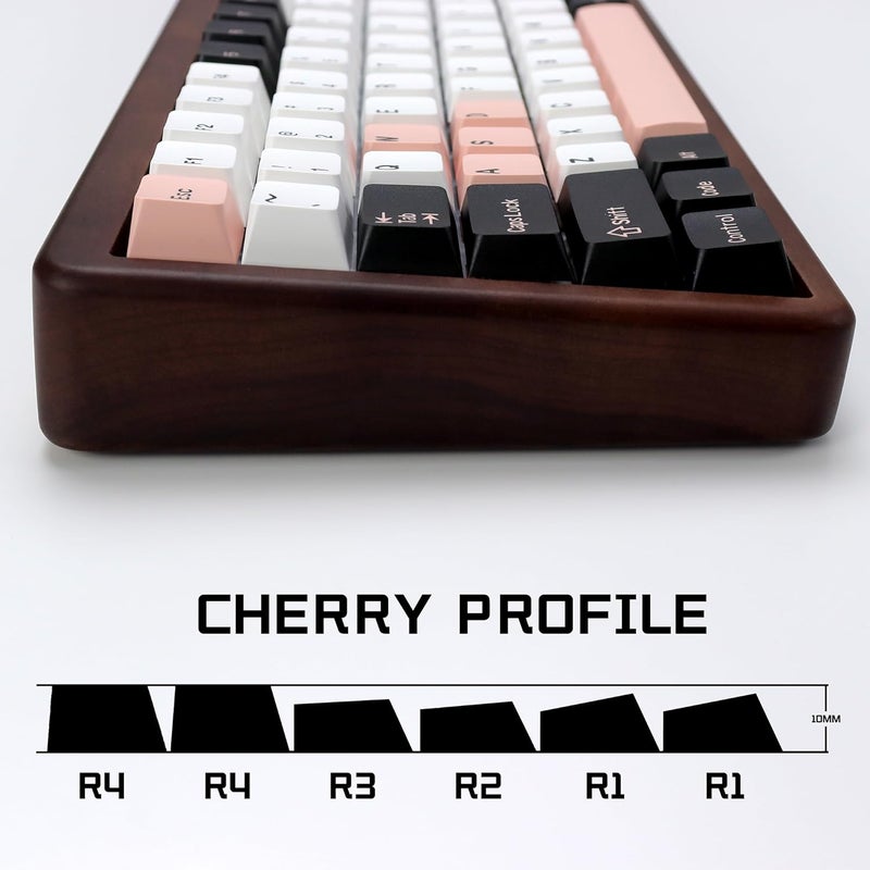 KBDiy Olivia Female keycaps PBT Double Shot Keycap Set,174 Keys Pink Keycaps 60 Percent Cherry Profile Keycap for 61/64/68/84/87/100/104/108 Mechanical Keyboard - Image 3